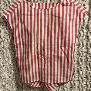 SHEIN Candy Cane Striped Blouse